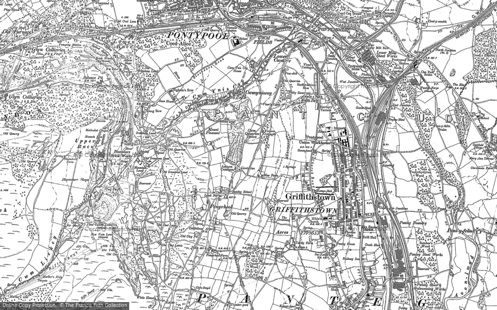 Old Map of Penyrheol, 1899 - 1900 in 1899
