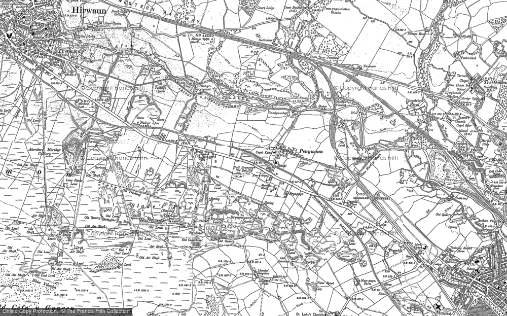 Old Map of Historic Map covering Afon Cynon in 1898