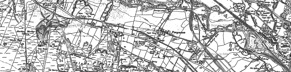 Old map of Afon Cynon in 1898