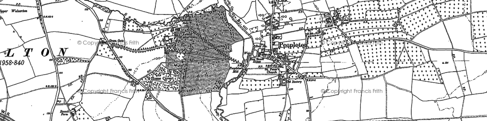 Old map of Bow Brook in 1884