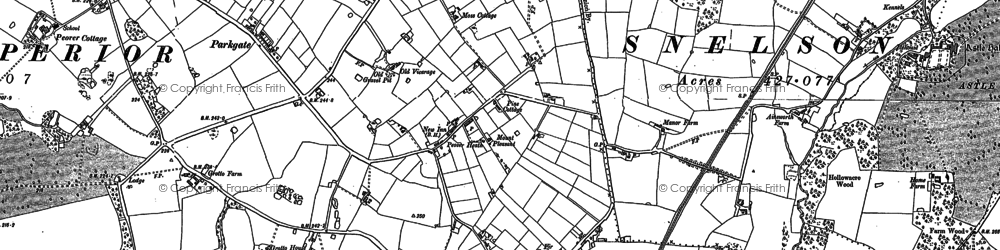 Old map of Bate Mill in 1897