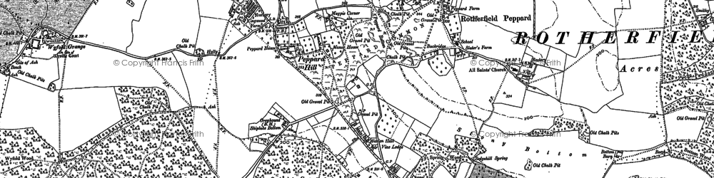Old map of Peppard Common in 1897