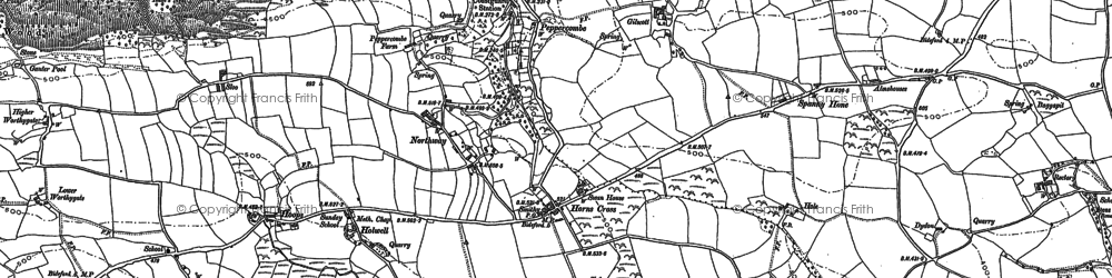 Old map of Peppercombe in 1904