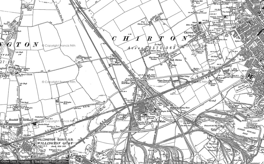 Old Map of Historic Map covering Howdon Pans in 1895