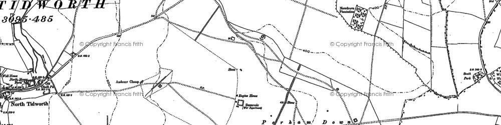 Old map of Perham Down in 1899