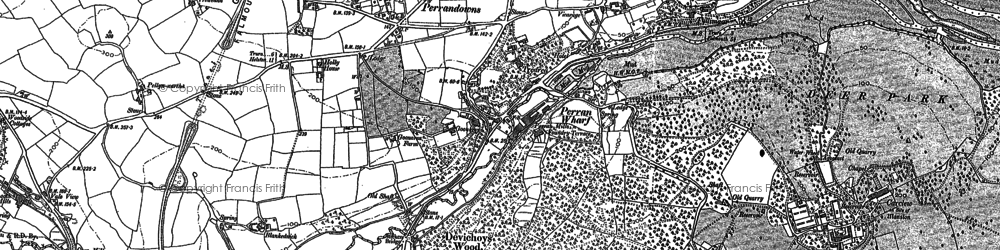 Old map of Perranarworthal in 1878
