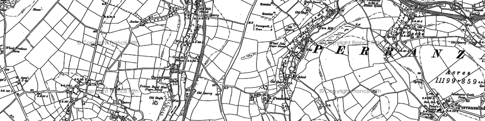 Old map of Perrancoombe in 1906
