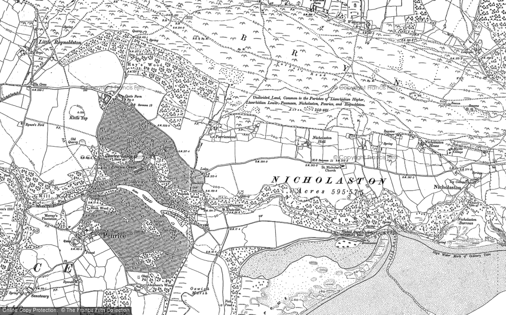 Old Map of Perriswood, 1896 in 1896
