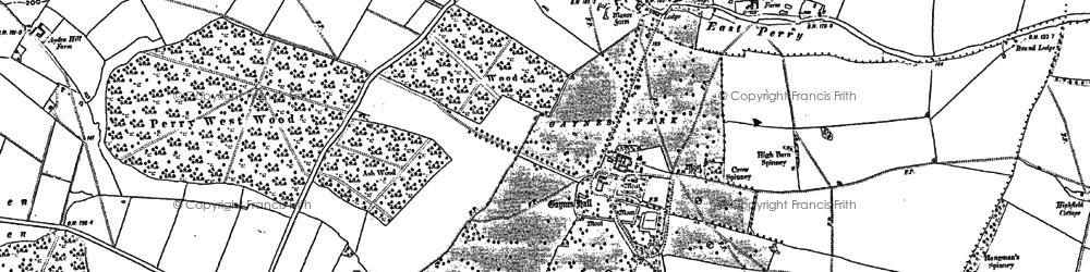 Old map of Staughton Green in 1900
