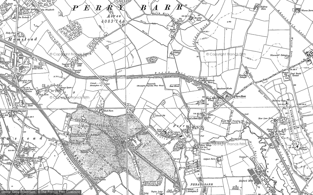 Old Map of Perry Barr, 1901 - 1902 in 1901