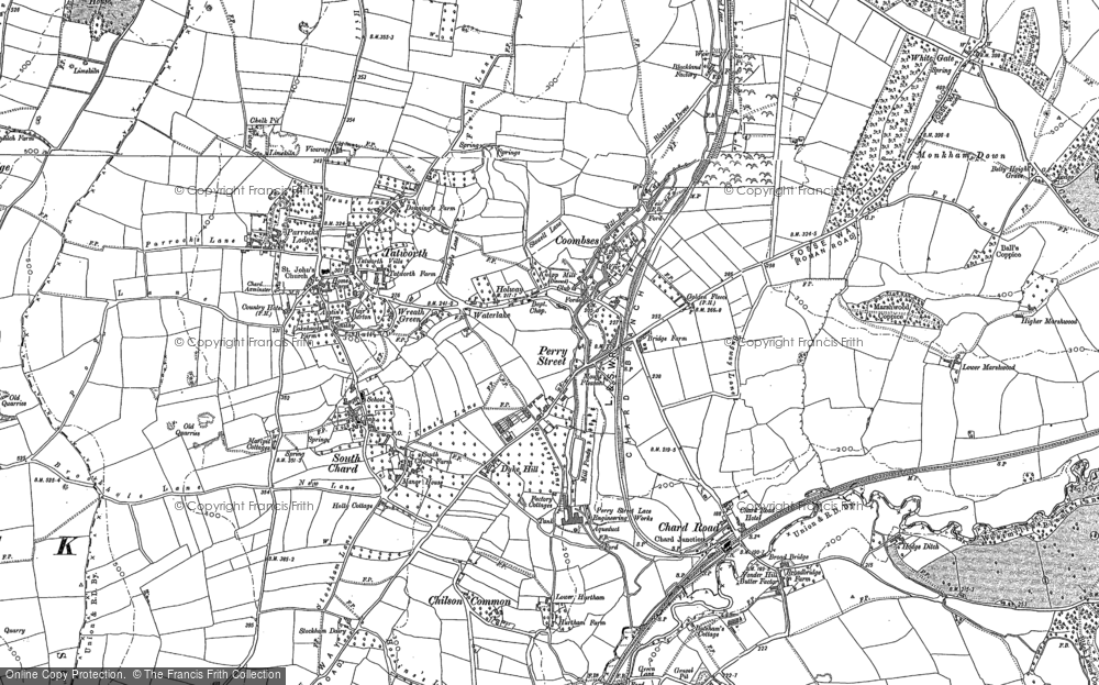 Old Map of Historic Map covering Coombses in 1901
