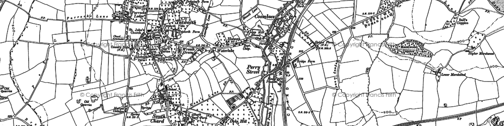 Old map of Coombses in 1901