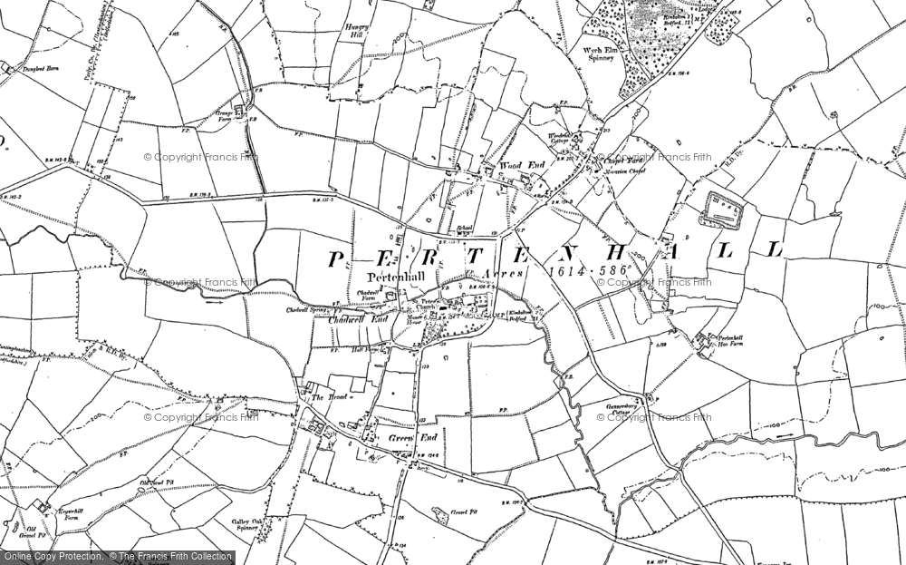 Old Map of Historic Map covering Chadwell End in 1900