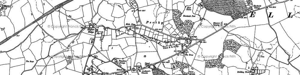 Old map of Perthy in 1874