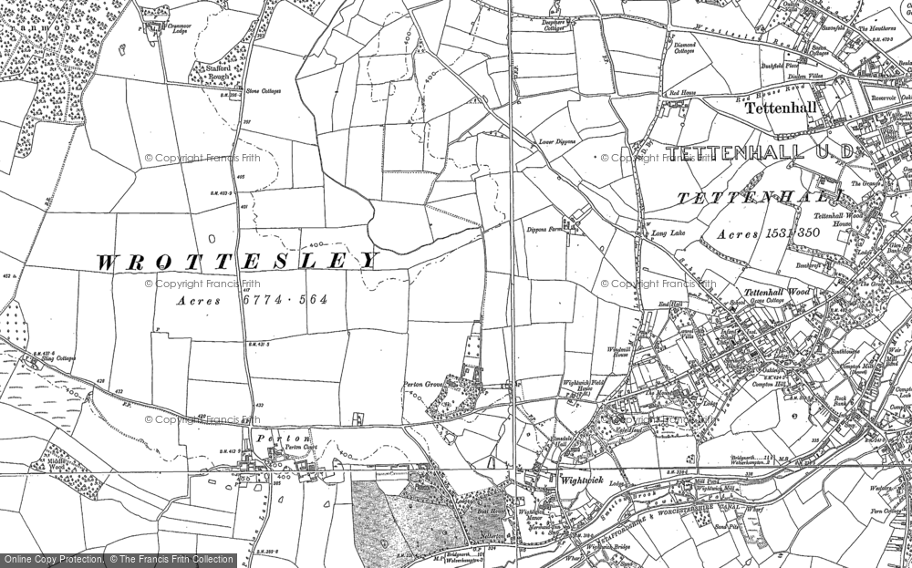 Old Map of Perton, 1885 - 1900 in 1885