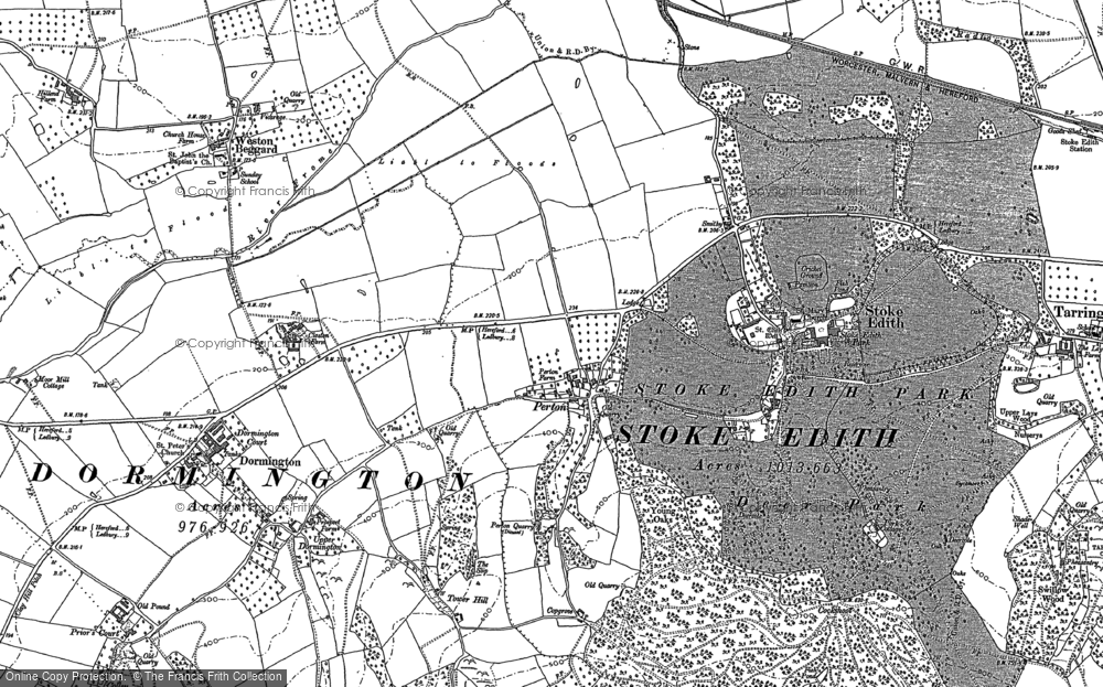 Old Map of Perton, 1886 in 1886