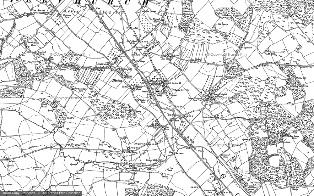 Old Map of Peterchurch, 1886 - 1903 in 1886