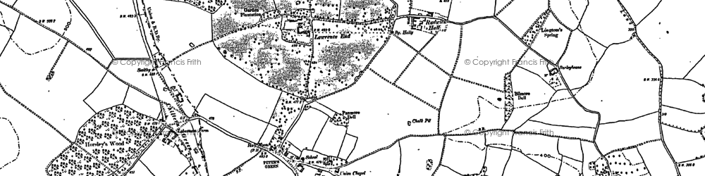 Old map of Whiteway Bottom in 1899