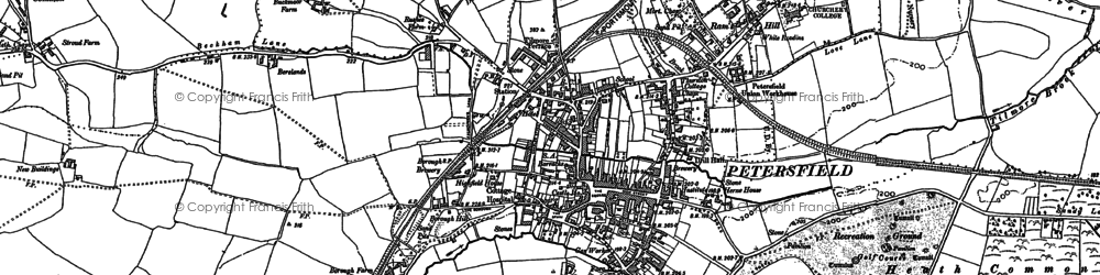 Old map of Petersfield in 1895