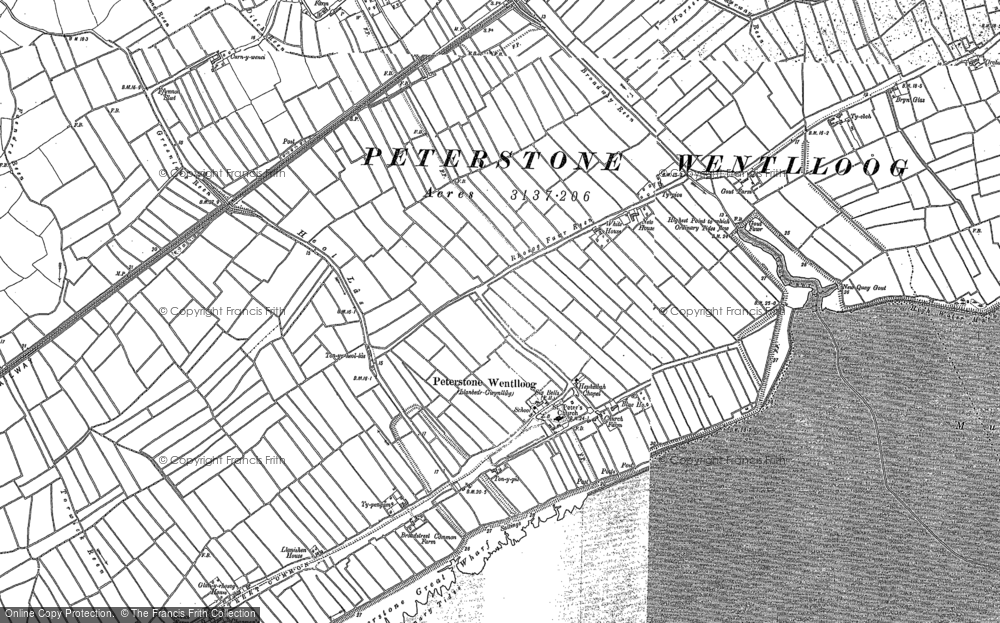 Old Map of Peterstone Wentlooge, 1899 - 1900 in 1899