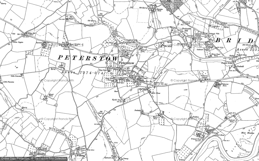 Old Map of Peterstow, 1887 in 1887