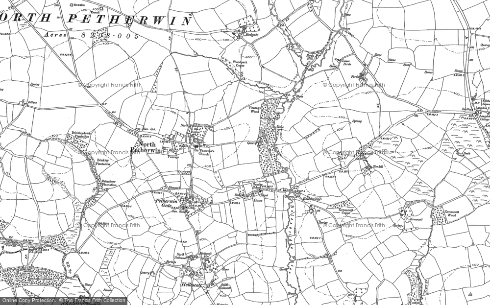 Old Map of Historic Map covering Bolesbridge Water in 1882