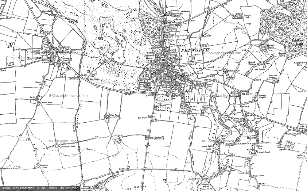 Old Map of Historic Map covering Hampers Green in 1896
