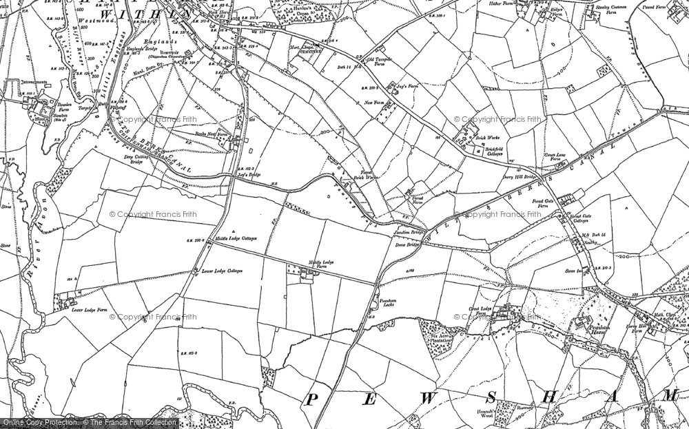 Old Map of Pewsham, 1899 in 1899