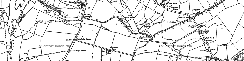 Old map of Pewsham in 1899