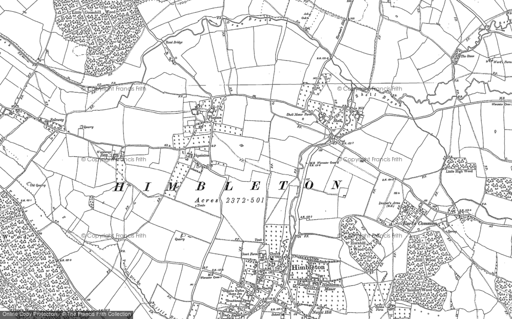 Old Map of Phepson, 1883 - 1884 in 1883