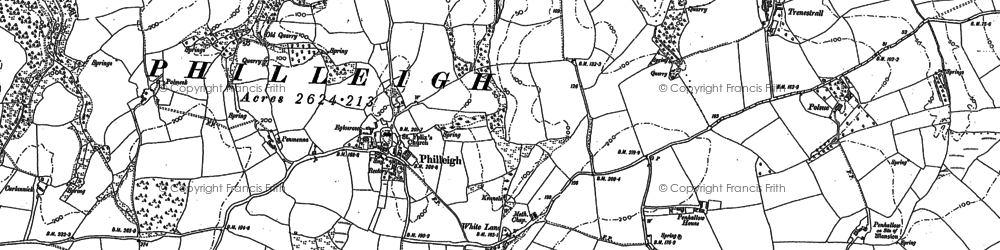 Old map of Tolverne in 1879