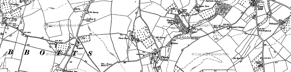 Old map of Phocle Green in 1887
