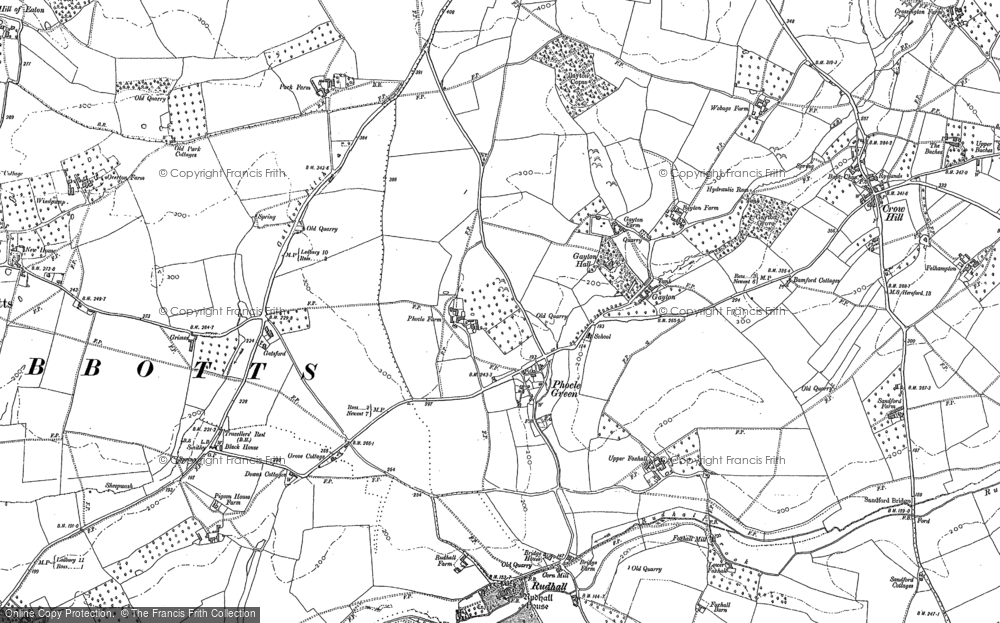 Old Map of Historic Map covering Rudhall in 1887