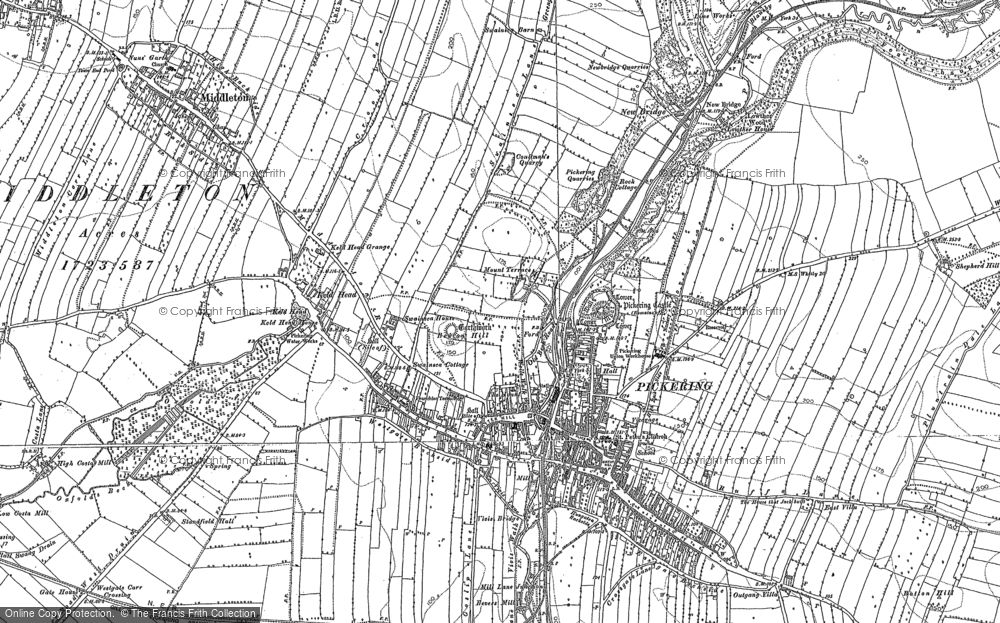 Old Map of Pickering, 1890 - 1891 in 1890