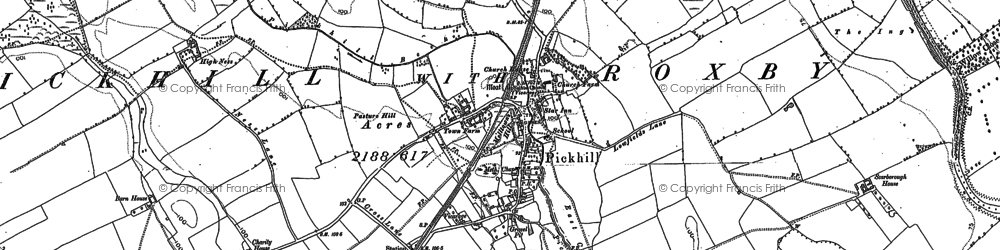 Old map of Pickhill in 1891