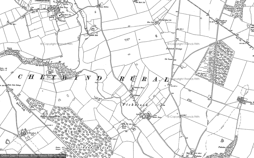 Old Map of Historic Map covering Lane End in 1880