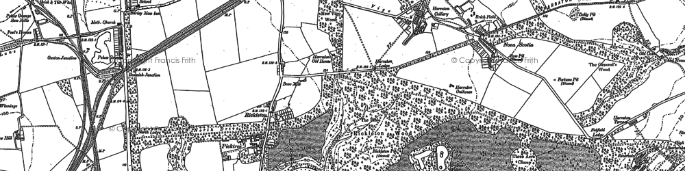 Old map of Picktree in 1895