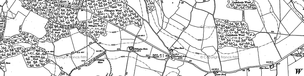 Old map of Piddington in 1897