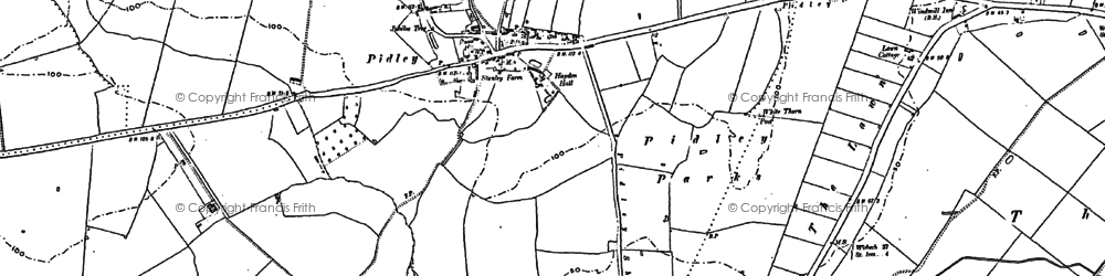 Old map of Pidley in 1900