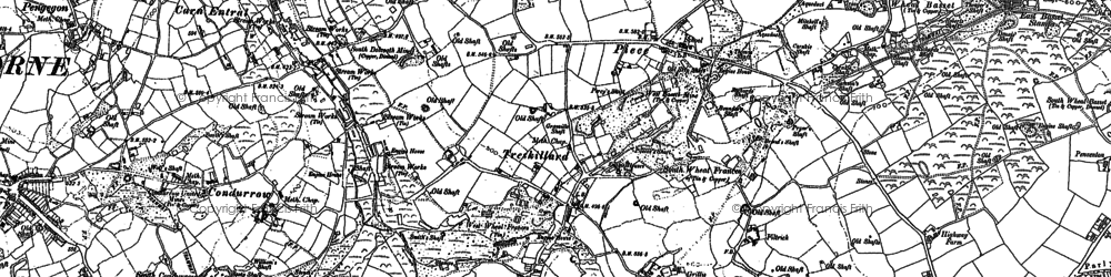 Old map of Piece in 1878