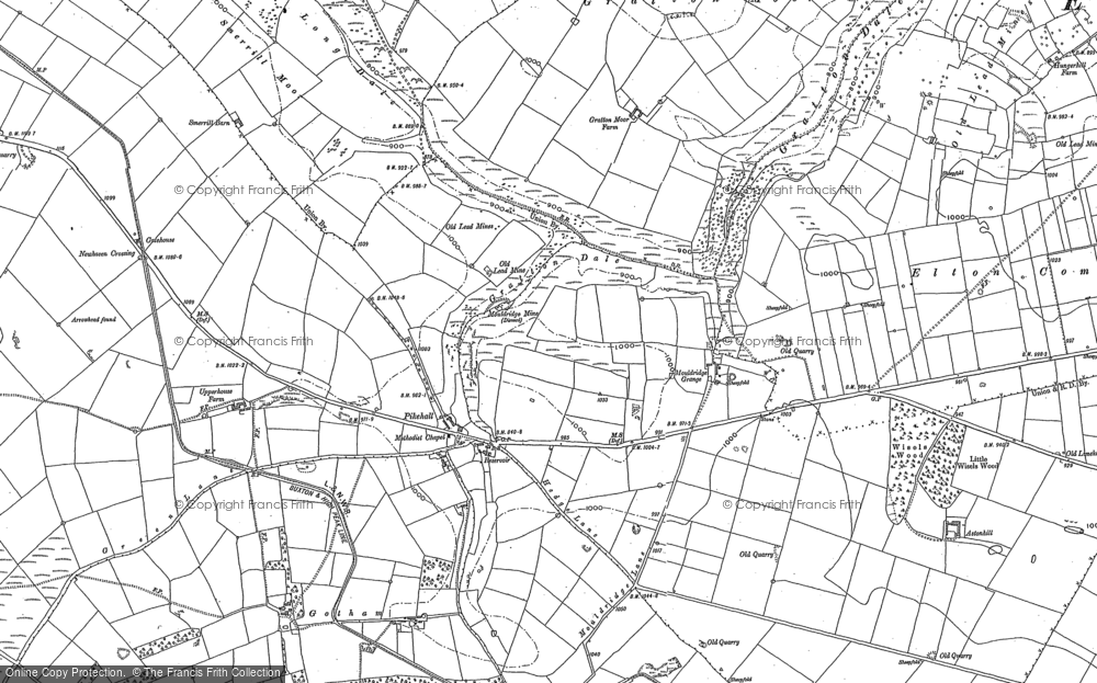 Old Map of Historic Map covering Astonhill in 1879