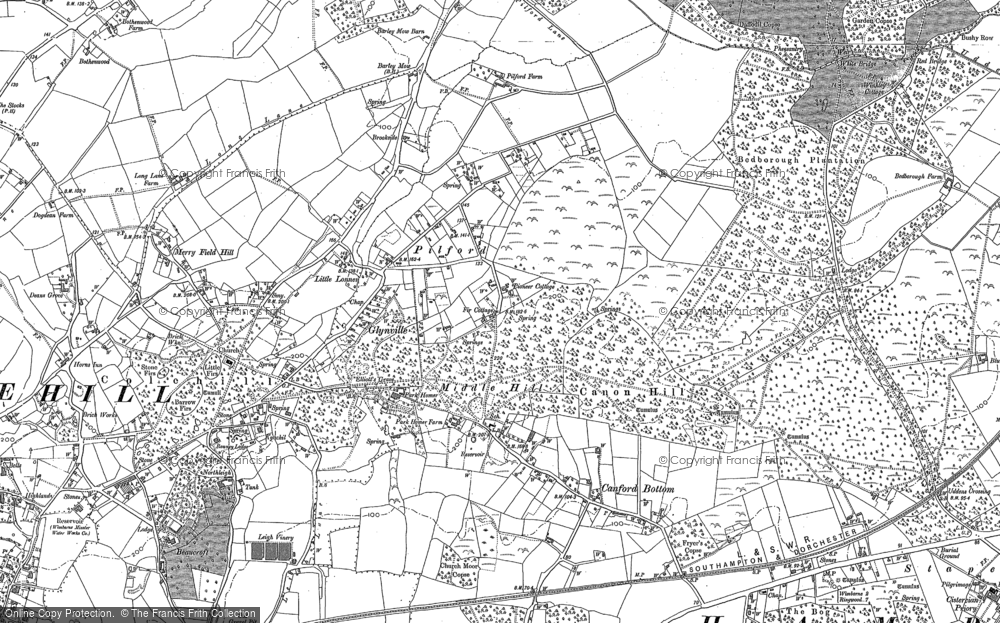 Old Map of Pilford, 1900 in 1900