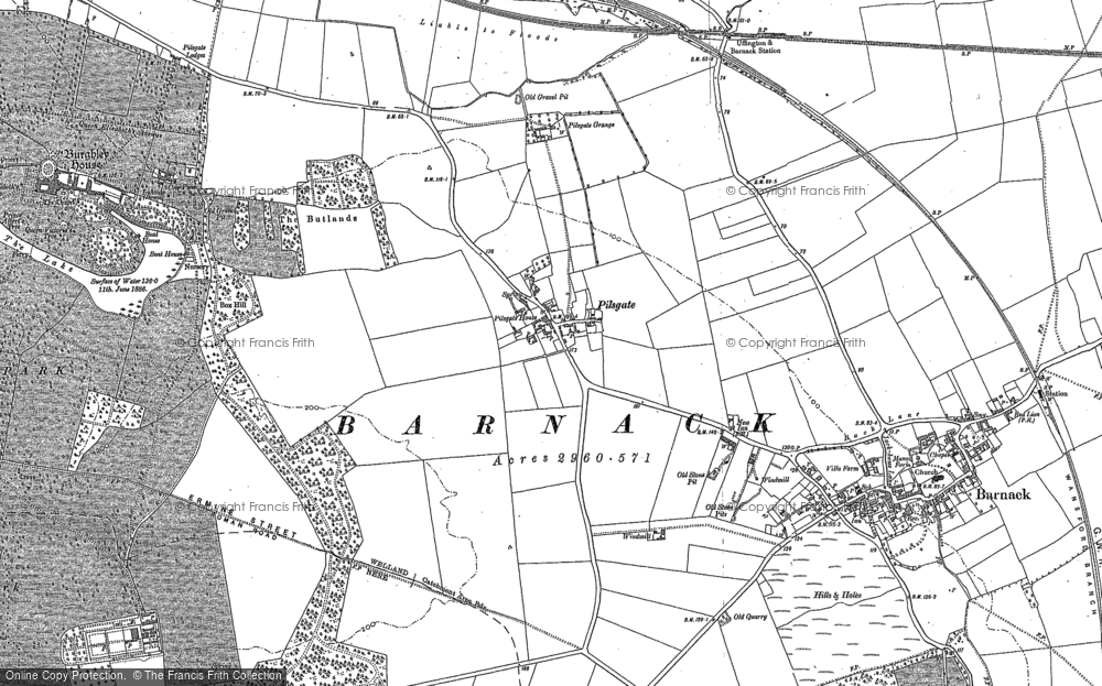 Old Map of Pilsgate, 1886 - 1899 in 1886