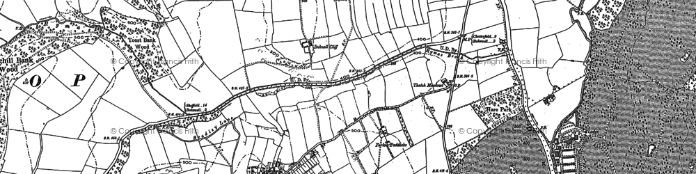 Old map of Pilsley in 1878