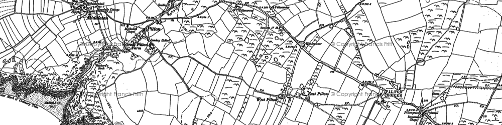 Old map of Pilton Green in 1896
