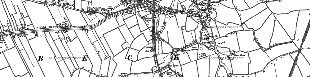 Old map of Burtey Fen Collection in 1887