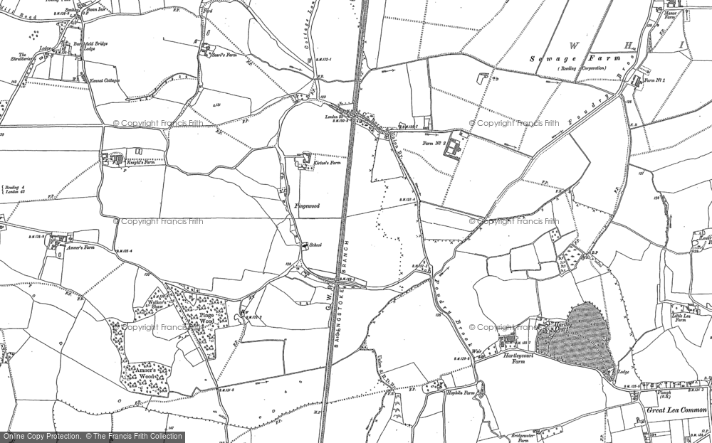 Old Map of Historic Map covering Burnthouse Br in 1898
