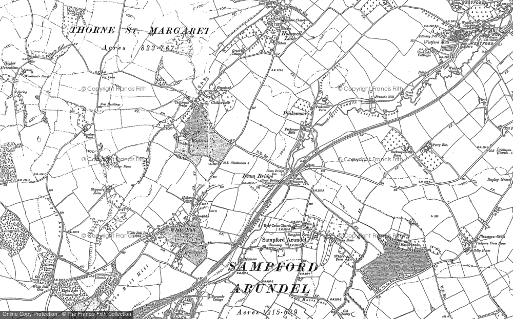 Old Map of Historic Map covering Beam Bridge in 1903