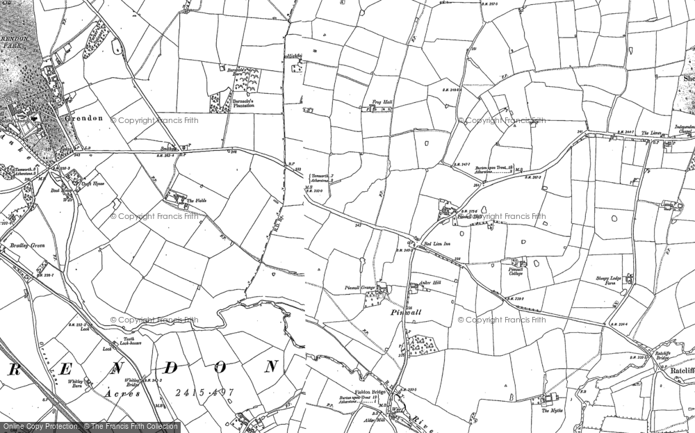 Old Map of Pinwall, 1901 in 1901