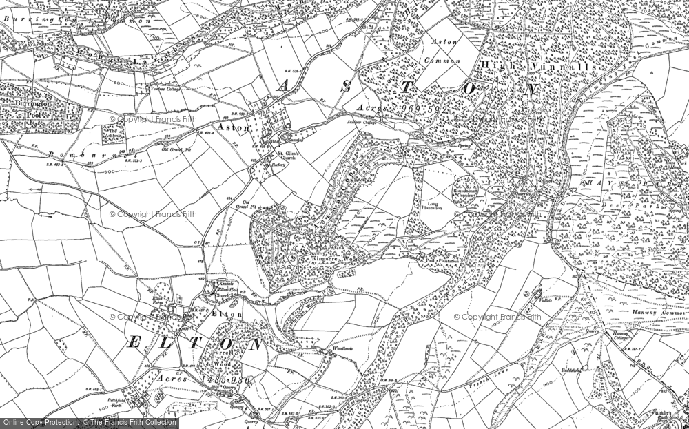 Old Map of Pipe Aston, 1902 in 1902